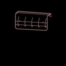 Вешалка с полкой 60см (6) коричневый