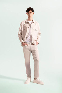 Узкие брюки-чинос из габардина и парусины - Defacto фото 2