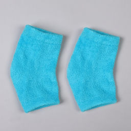 Напяточники для педикюра, увлажняющие, махровые, с силиконовой вкладкой, один размер, голубые