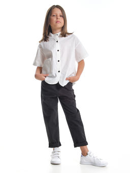 Рубашка для девочки 33-58771 белый - Mini maxi фото 5