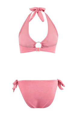 Pembe Simli Aksesuarl? Ucgen Kapl? Normal Bel Regular Bikini Tak?m? TBESS26BT00030
