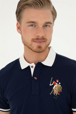 Мужская темно-синяя базовая футболка Неожиданная скидка в корзине - U.s. polo assn фото 2