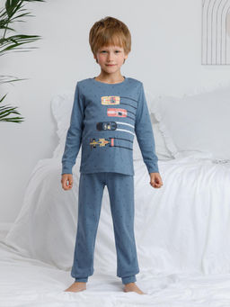 К 1621/синий джинс,стрелки пижама дет