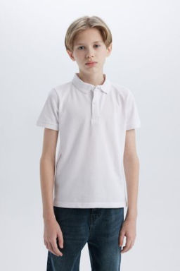 Erkek Cocuk Regular Fit Polo Yaka Pike K?sa Kollu Polo Tisort