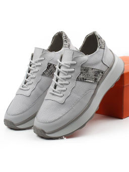 03-C129-9 WHITE Кроссовки женские (натуральная кожа)