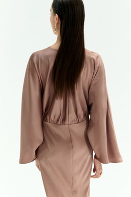 Vestido de sat?n con detalle girado - H&m фото 4
