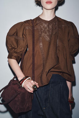 ZW COLLECTION LACE BLOUSE - Zara фото 11