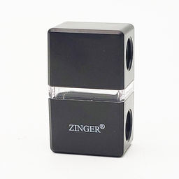 Zinger Точилка для косметического карандаша двойная / SH-24, пластик, черный  фото 4