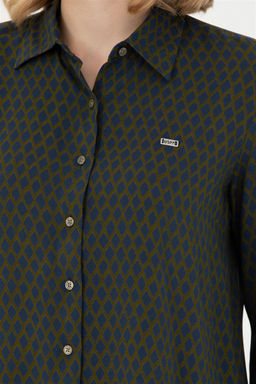 Женская рубашка цвета хаки с длинным рукавом Неожиданная скидка в корзине - U.s. polo assn фото 7