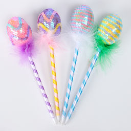 Цена за 12 шт. Ручка Яичко, синие чернила, МИКС - Simaland фото 4