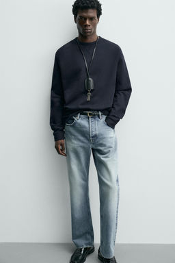 CAMISETA HEAVYWEIGHT CREWNECK / Azul profundo - Zara фото 6