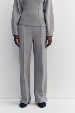 INTERLOCK KNIT TROUSERS WITH VENTS - Zara фото 4