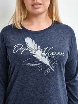 Лонгслив женский Шармэль синий