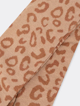 Цена за 3 пары! Детские колготки в цвете капучино с леопардовым паттерном - Mark formelle фото 3
