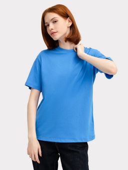 Футболка женская в ярко-голубом цвете яркий голубой 112678-1 - Mark formelle фото 5