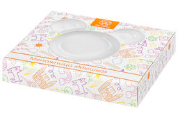 Менажница 19*17,5*3 см "Мышка" цельная 3 секции