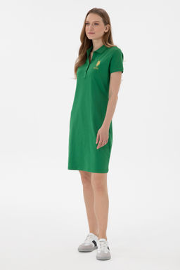 Kad_n Ye_il Polo Yaka Mini Boy _rme Elbise - U.s. polo assn фото 3