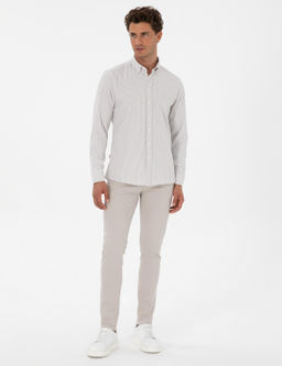 Vizon Slim Fit _izgili Slim Fit G_mlek - Pierre cardin фото 4