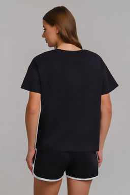 Арт. 9105 Пижама с шортами 42-50 (5 шт) Цвет:верх-черный,низ-черный - Калинка фото 9