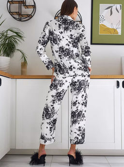 K11225 Костюм домашний: рубашка и брюки БЕЛЫЙ