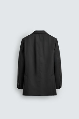 BLAZER CRUZADA TRAJE 100% LANA / Negro - Zara фото 8
