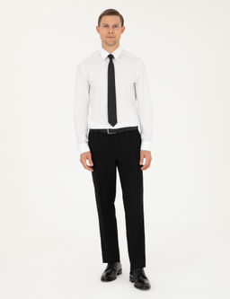 Siyah Slim Fit Kuma_ Pantolon