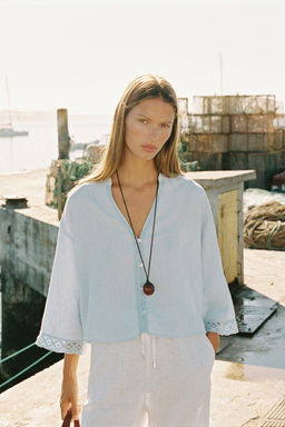 LACE SHORT SHIRT - Zara фото 2