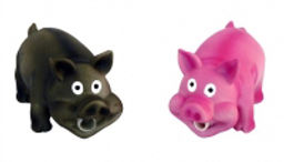 Игрушка для собак "Пищащий поросенок", латекс, 16см (Grunting smiling pig) 140011 140011