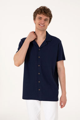 Erkek Lacivert Apa_ Yaka K_sa Kollu _rme G_mlek Sepette S_rpriz _ndirim - U.s. polo assn фото 3