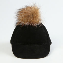 Кепка для кукол с меховым помпоном, цвет чёрный - Simaland фото 2