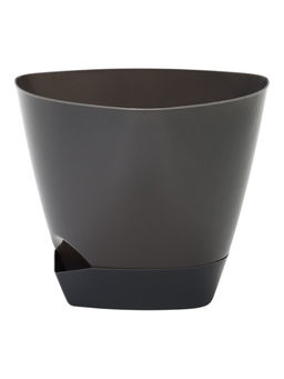 Кашпо с прикорневым поливом 4 л  D-22 см, H-20 см серый "Элеганс"