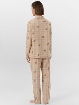 Комплект женский домашний бежевый с принтом мишек - Mark formelle фото 2