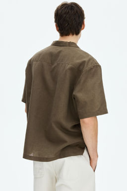 Camisa resort en mezcla de lino Relaxed Fit - H&m фото 11