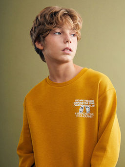 Bisiklet Yaka Erkek ?ocuk Sweatshirt