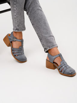 Босоножки 5035.23663bе.Вакса серая +коричневый