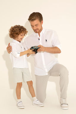 Мужская белая рубашка с длинным рукавом - U.s. polo assn фото 8