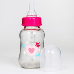 Бутылочка для кормления M&B «Зайка Полли», классическое горло, средний поток, от 3 мес., 150 мл., стеклянная