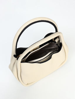 Сумка женская тоут на молнии, 23×10×16 см, однотонная, белая