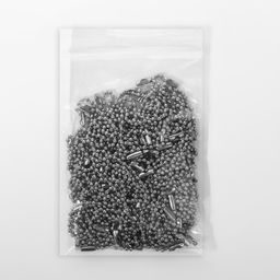 Цена за 100 шт. Основа для брелока, с цепочкой, d=2.3 мм, цвет серебряный