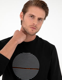Siyah Regular Fit Sweatshirt - Pierre cardin фото 2