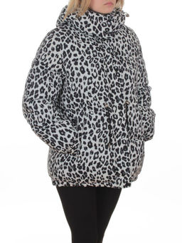 SJ 2251 WHITE/LEOPARD Куртка зимняя женская (200 гр. холлофайбер)