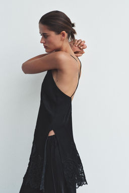 TOP TIRANTES VISCOSA 100% BORDADOS / Negro - Zara фото 4