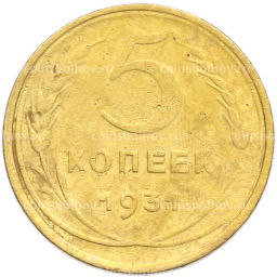 Монета 5 копеек 1931 года