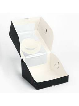 Цена за 5 шт. Коробка под бенто-торт с окном «Настоящий мужчина», 14×14×8 см