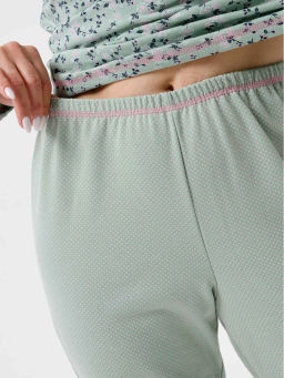 Пижама женская, цвет зеленый