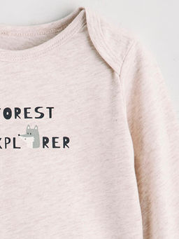 Bask?l? Erkek Bebek ??t??tl? Body