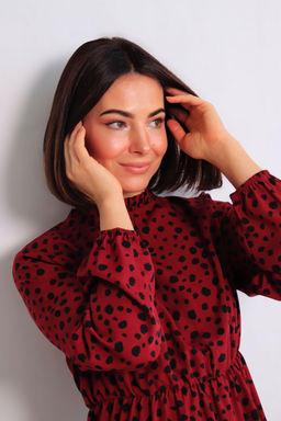 Martichelli Платье красное с принтом  фото 6