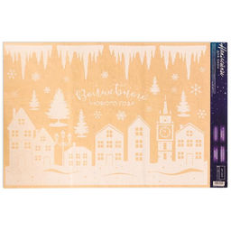 Наклейки на окна многоразовые «Волшебного Нового года», 33 х 50 см