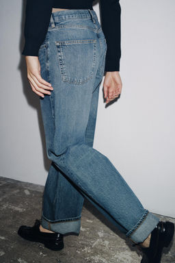 ZW COLLECTION BAGGY MID-WAIST JEANS - Zara фото 5