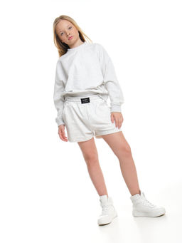 Свитшот базовый однотонный 22-7664 красный - Mini maxi фото 27